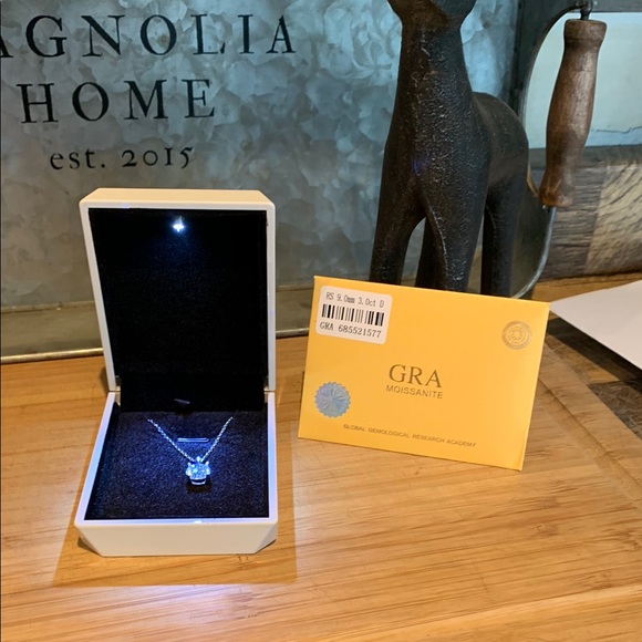 3 ct Moissanite necklace (4 prong)